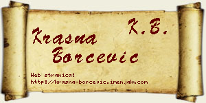 Krasna Borčević vizit kartica